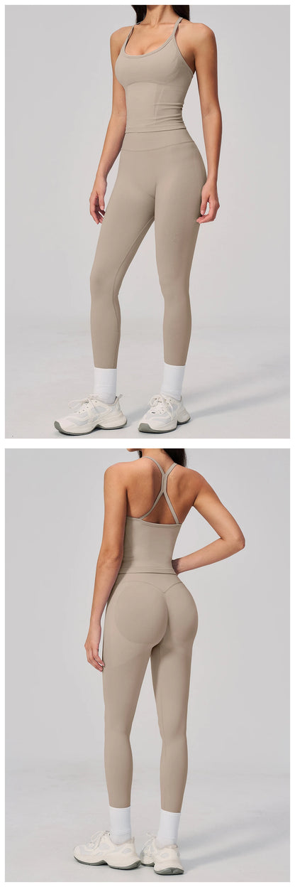 Fitness Suit 2PCS Women's Tracksuit Yoga Set Sports Outfits Gym Clothes Running Push Up Sportswear Female Workout Yoga Clothes
