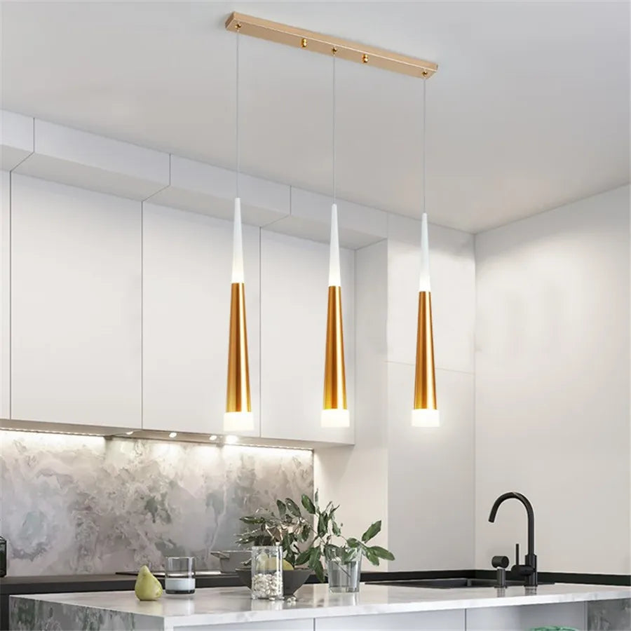 Luxury Waterdrop Bedroom Bedside LED Pendant Lights Kitchen Island Bedroom bar Table Dining Room Hanging Light Home Chandelier