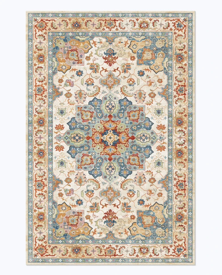 American Retro Style Rugs for Bedroom Large Area Living Room Decoration Anti-slip Carpet Washable Lounge Floor Mat Home Soft Rug