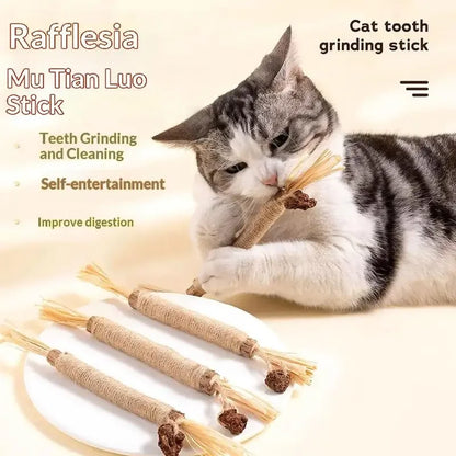 Cat Toys Made Of Wood Knotweed Teething Sticks Insect Galls Raffia Sisal Rope Teeth Cleaning Toys Cat Teasing Sticks