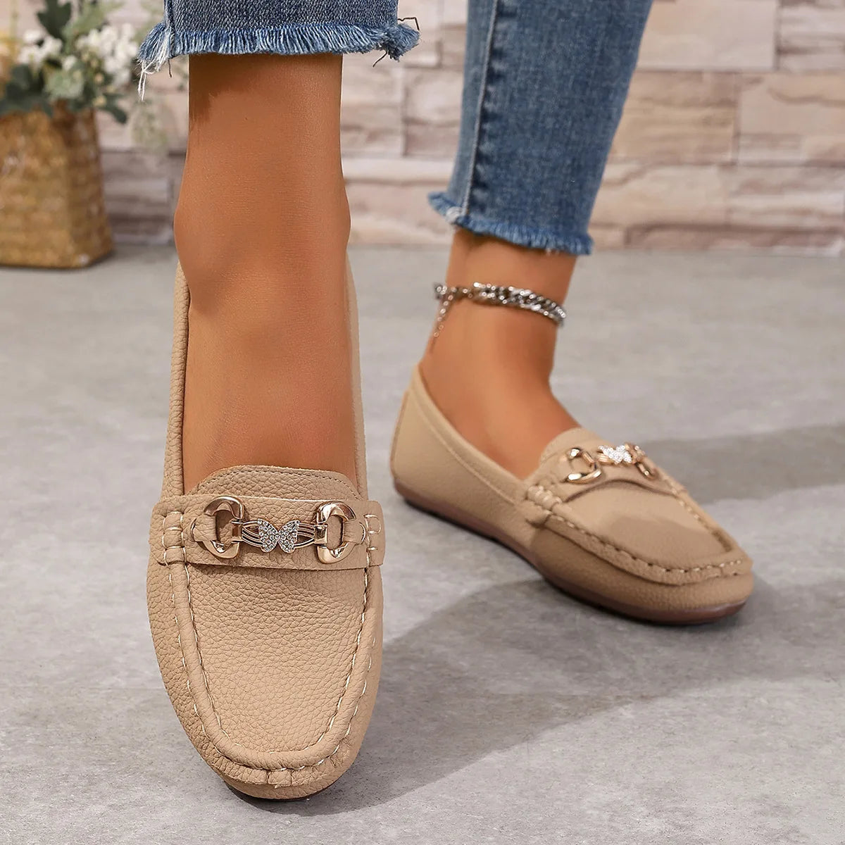 New Women's Casual Slip on Mary Jane Shoes Spring Autumn Fashion Round Toe Solid Soft Sole Flat Loafers Zapatos De Mujer luxury