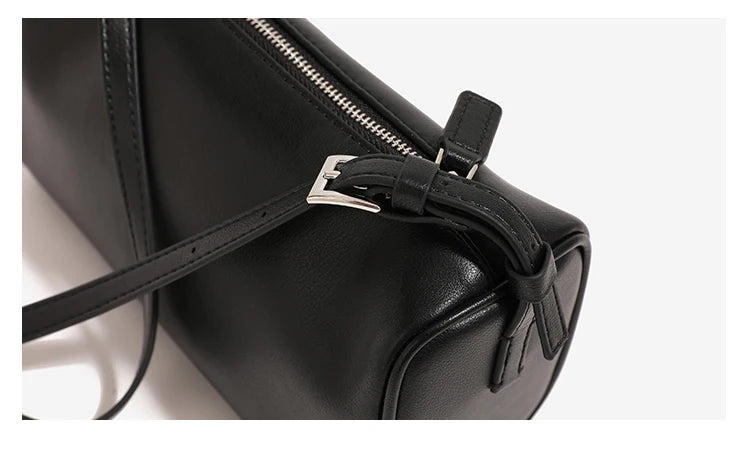 2025 New Luxury 90s Pen Holder Bag Genuine Soft Cowhide & Suede Mini Crossbody Bag Hand-Carry Vintage Shoulder Purse for Women