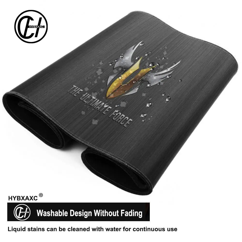 HYBXAXC Black TUF Gaming Mouse Pad XXL Gaming Accessories Office Gamer Keyboard DeskMat Non-Slip Laptop Notebook Rubber Mousepad