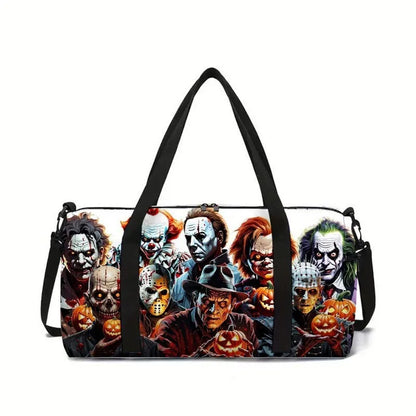 Classic Popular New skeleton 3D Printed Large Capacity Travel Bags Barrel Shape Crossbody Bag Outdoor Sports Bags Gym Yoga Bag
