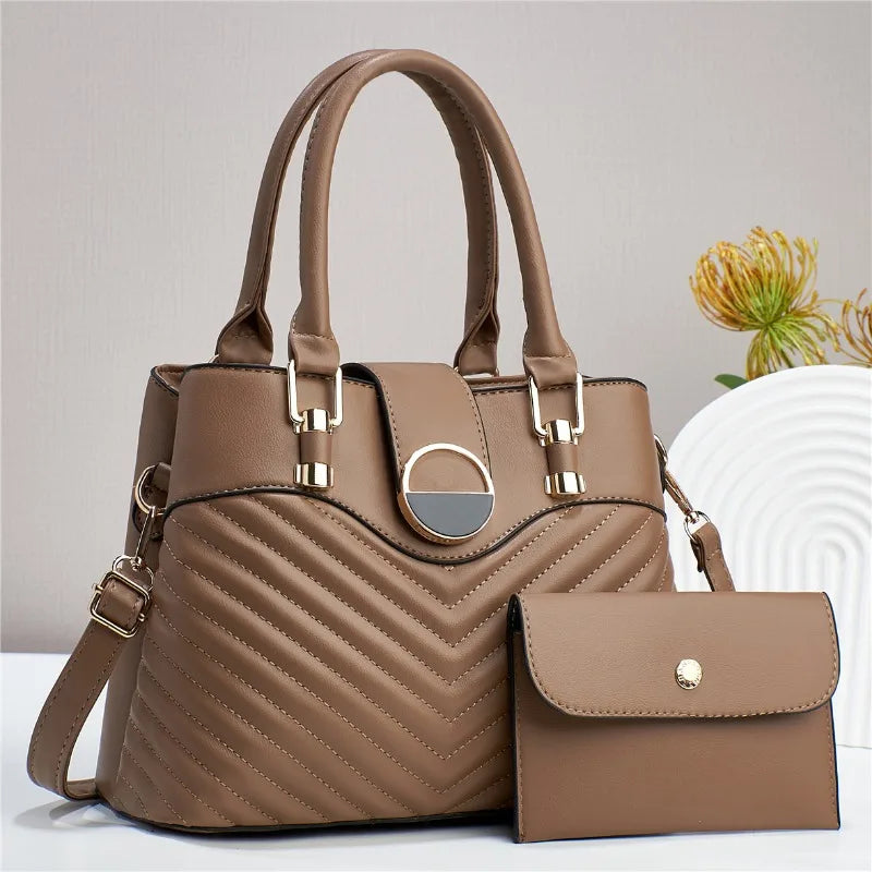 Women's Large Capcity Handbag Purse Crossbody Bags for Female 2024 Luxury Design Casual Tote Bags Soft Leather Shoulder Sac