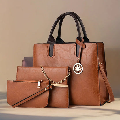 Three-piece set of women's bags Women's shoulder Handbags Bag for 2025 Female luxury designer Casual fashion  bags