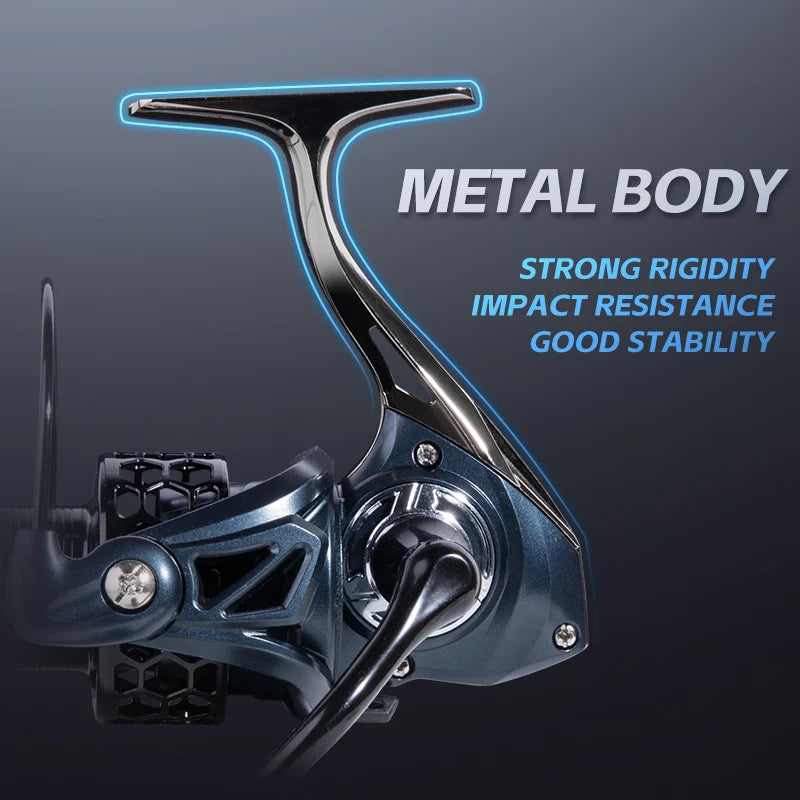 BILLINGS Spinning Reel Metal Spinning Fishing Reel 12KG Max Drag for Freshwater Saltwater 5.2:1 Gear Ratio Fishing Reels