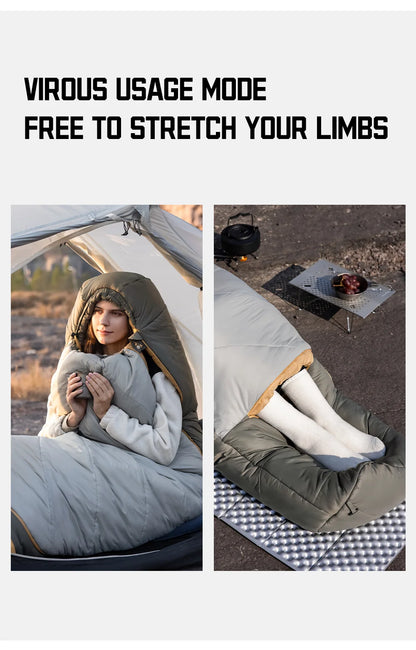 Naturehike MG120 MG270 Mummy Sleeping Bag -2~5℃ Ultralight Camping Hiking Cotton Warm Thermal Winter Machine Washable Tour Gear