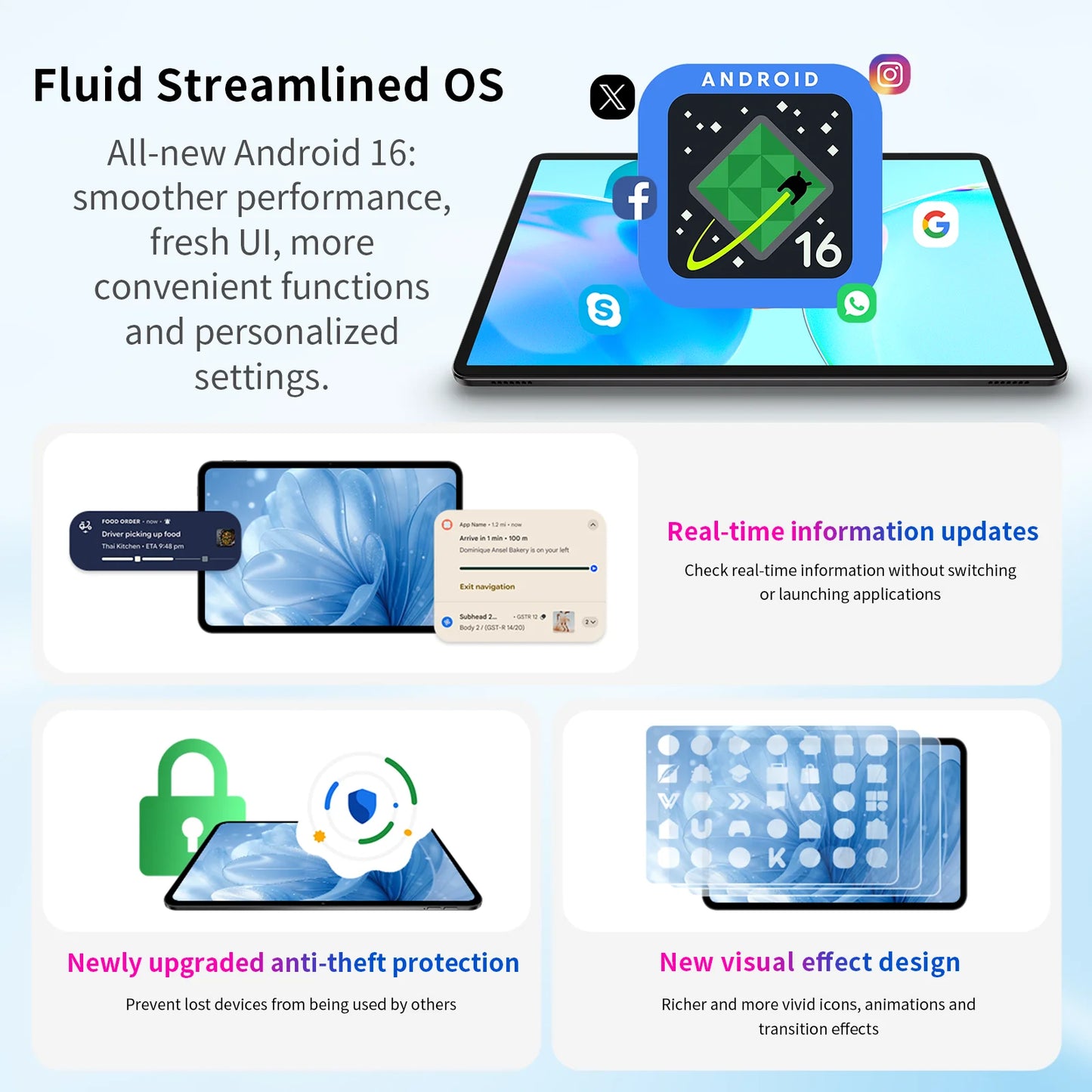 Teclast P50T Android 16 Tablets 90Hz 11" Display 8 Core UNISOC T7250 Max.16GB RAM(3GB+13GB Virtual) 128GB ROM 8000mAh GPS Tabs