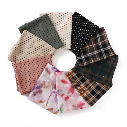 66 Colors Pearl Chiffon Printed Hijab Scarf New Fresh Small Floral Polka Dot Sunscreen Silk Scarf Shawl Turbans for Women Hijabs