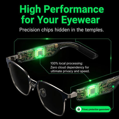 AI Smart Glasses Photochromic Lenses Touch Voice Control Bluetooth Call Real-Time Translation UV400 Multifunctional Eyewear