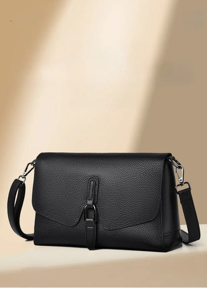 100% Genuine Cowhide 3 layers Shoulder Bag For Women Ladies Designer Soft Crossbody Bags Luxury High Quality Purses Handbags Sac