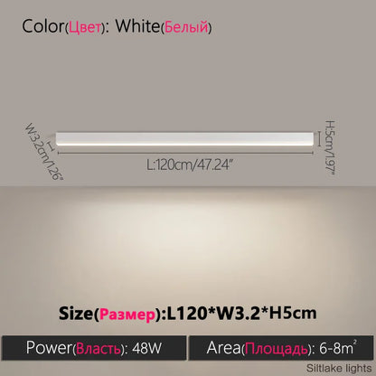 Modern Long Strip Ceiling Light Surface Mounted Minimalist Aisle Lamp Living Room Bedroom Kitchen Home Office LED Lighting