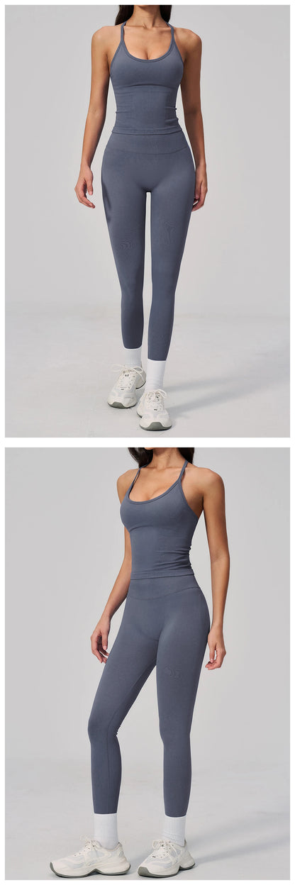 Fitness Suit 2PCS Women's Tracksuit Yoga Set Sports Outfits Gym Clothes Running Push Up Sportswear Female Workout Yoga Clothes