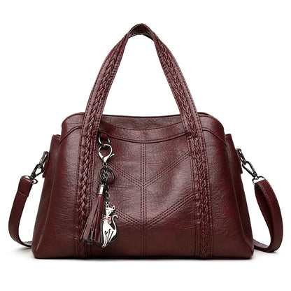 Elegant Women PU Leather Handbag Multiway Shoulder Bag Crossbody Purse for Ladies Stylish Top Handle Satchel Work Office Bag New