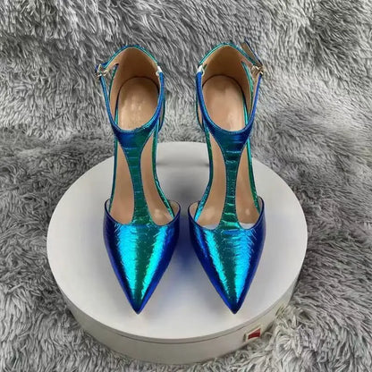 Purple Sandals With Heels For Woman Luxury Party Elegant Dress Shoes Summer Pointy Toe Sexy Sandals Lady 8CM 10CM 12CM Stilettos