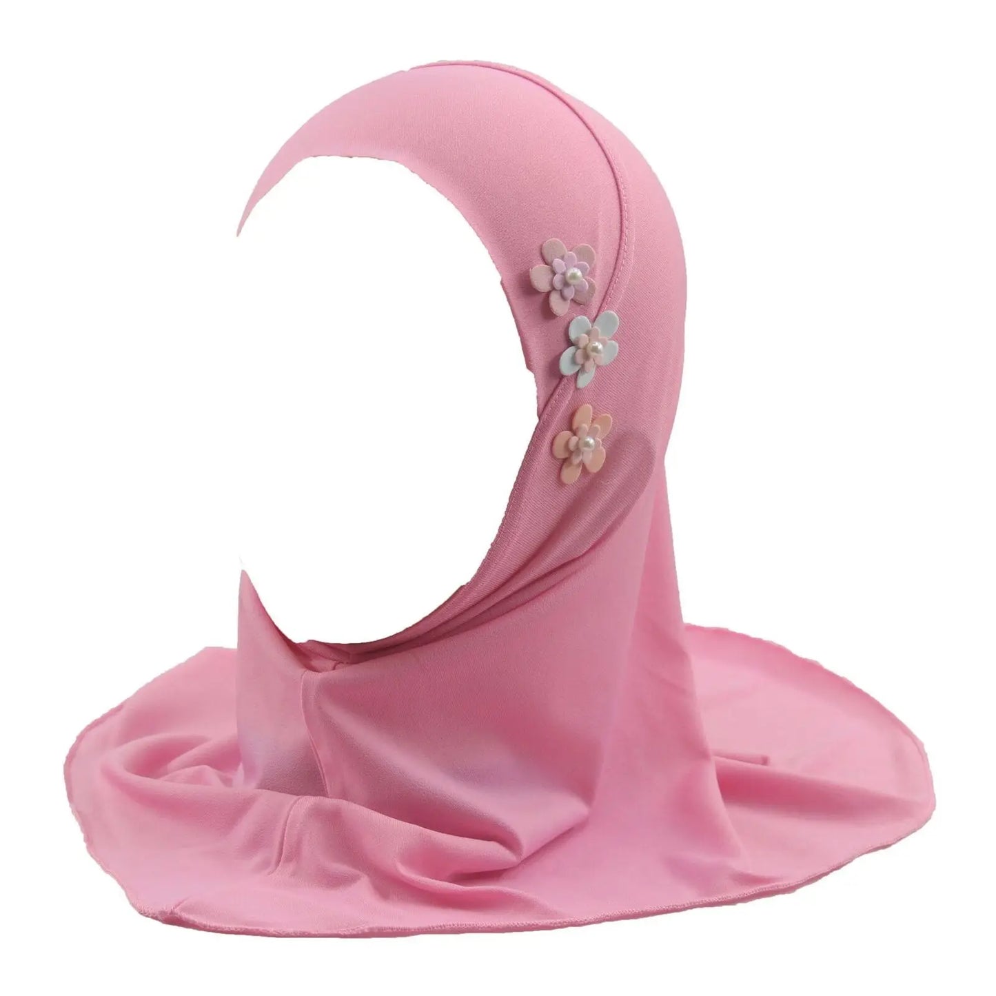 Muslim Hijab for Girls, Arab Turban, Islamic Khimar, Directly Instant Hijab, Plain Color Scarf, Flower Color in Random