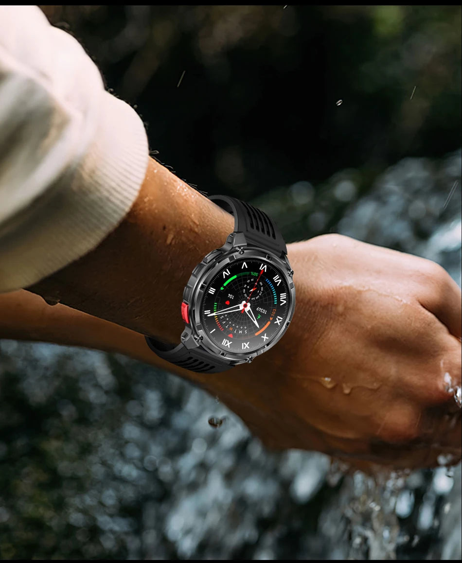 2026 New T-Rex3 Pro 1100mAh Battery Smart Watch GPS path 5ATM Waterproof Sports Run tracker Outdoors Compass Military Smartwatch