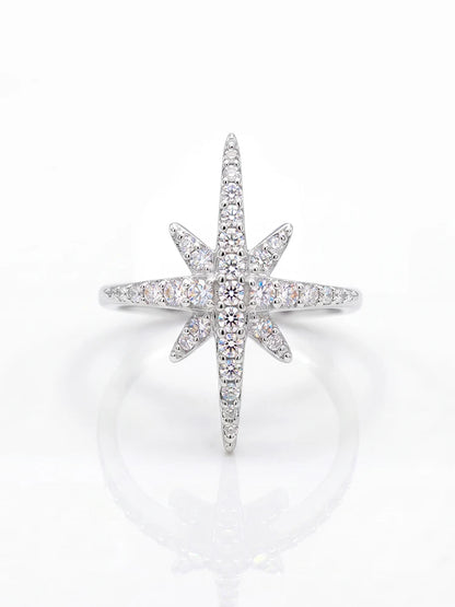 Fashionable Brilliant Real Moissanite Diamond with Certificate Rings for Women Daily Party Wear 925 Sterling Silver Fine Jewelry
