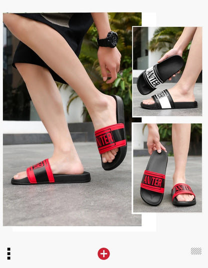 Fashion Designer Slippers Man Large Size 48 Comfortable Soft Men's Slides Non-slip Outdoor Beach Shoes For Men Casual Slippers