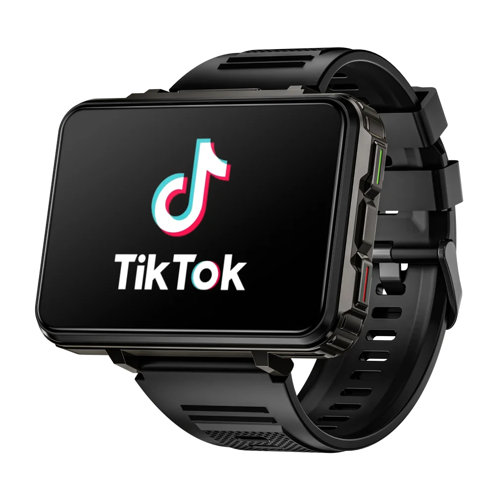 LOKMAT APPLLP 5 MAX  Android Watch Phone Square Big Screen Wifi 4G Calls Smartwatches Dual Camera with Flashlight Gaming Watch