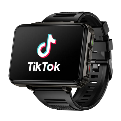 LOKMAT APPLLP 5 MAX  Android Watch Phone Square Big Screen Wifi 4G Calls Smartwatches Dual Camera with Flashlight Gaming Watch