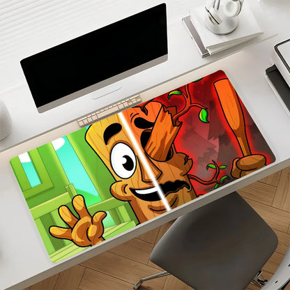 Cartoon Italian Brainrot  Mouse Pad Non-slip Rubber Computer Mat Gamer Balance Decoracion Deskmat Laptop Office Large
