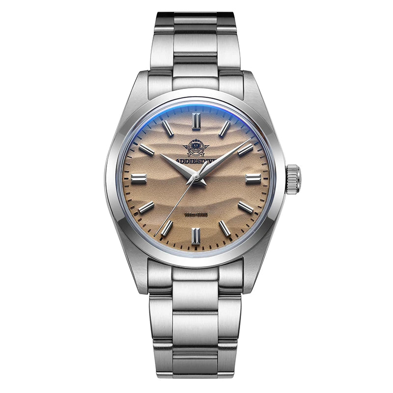ADDIESDIVE Men's Quartz Wristwatch Bubble Mirror Glass 100M Waterproof 316L Stainless Steel Luxury Business Style Watches AD2030