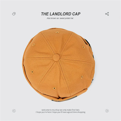 Retro Letter Label Brimless Caps Unisex Solid Color Beanie Men Women Summer Street Adjustable Docker Hats Melon Cap Hip Hop Cap