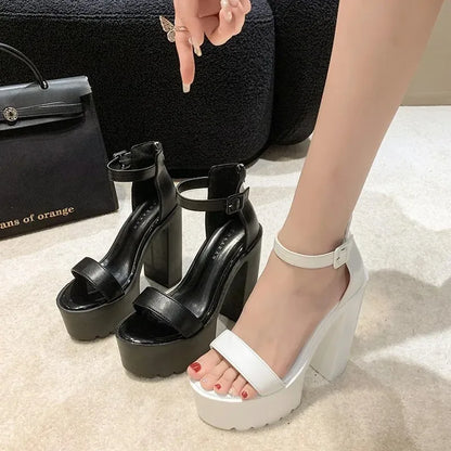 Super High Heels Women's Shoes Fashion Elegant High Heel Sandals Women Party Wedding Pumps Women Luxury Peep Toe Platform Sandal