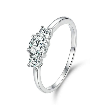925 Sterling Silver Fashion Gorgeous Shiny Round Zircon Ring For Women Engagement Wedding Party Luxury High Quality Fine Jewelry