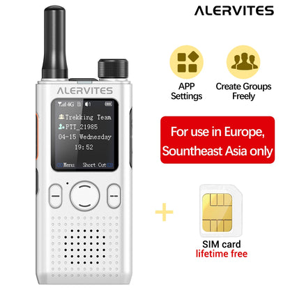 Baofeng AT1 POC Walkie Talkie Free Unlimited Data EU/US Worldwide Communication Phone Group Setting Portable 4G/5G Two Way Radio