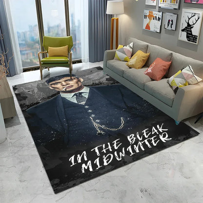 HD Tommy Shelby 3D P-Peaky Blinders Carpet Rug for Home Living Room Bedroom Sofa Doormat Decor,kids Area Rug Non-slip Floor Mat
