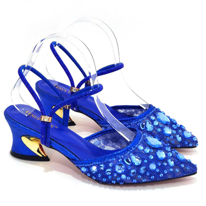 2023 New Italian Design Noble Dual-Purpose Three-Dimensional Bag And Ladies Heel Shoes Shiny Material For Nigeria Wedding Party