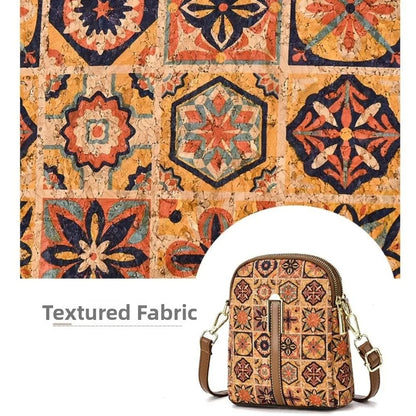 Women Fashion Bohemian Style Printed Phone Bag Ethnic Style PU Leather Single Shoulder Bag Luxury Versatile Handbag For Ladies