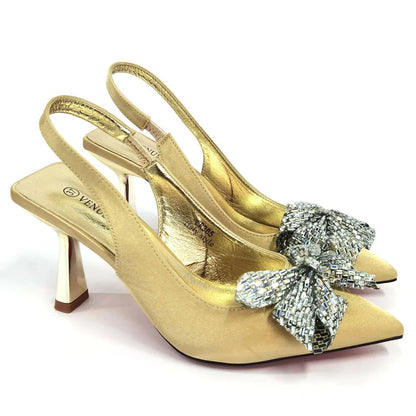 Excellent Italian Hollow Design Women Shoes Matching Bag in Silver Color Mature African Ladies Comfortable Sandals for Party