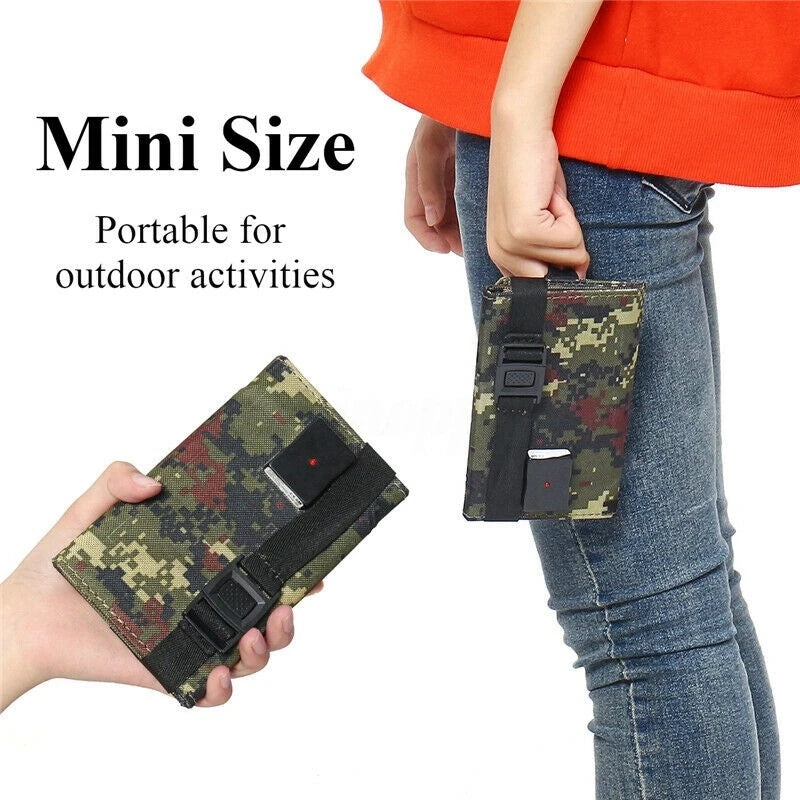 20W 5V Portable Solar Panel Foldable Waterproof USB Port Charger  for Phone Battery Outdoor Camouflage/Black