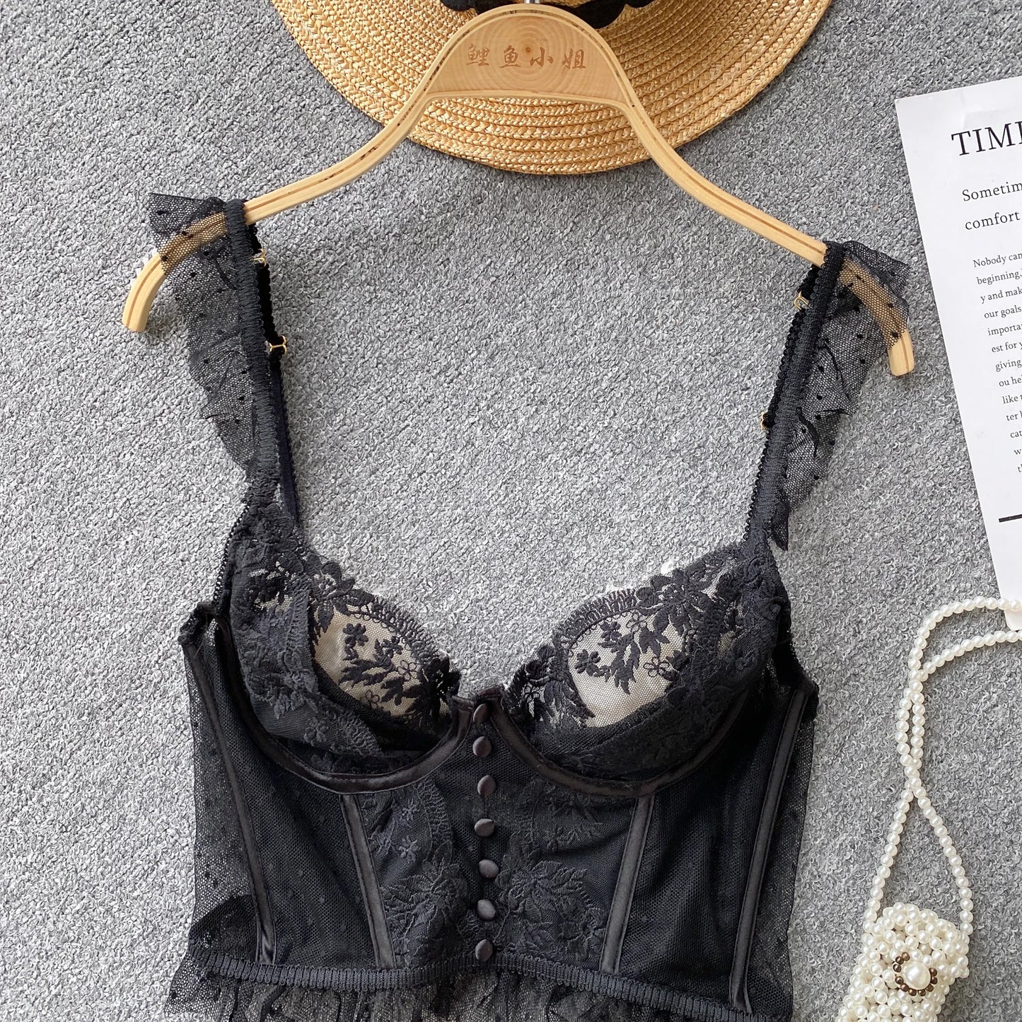 French Chic Sexy Woman Sleeveless Skinny Backless Female Corset Camis Lace Sheer Spaghetti Strap Hotsweet Tank Tops Dropshipping