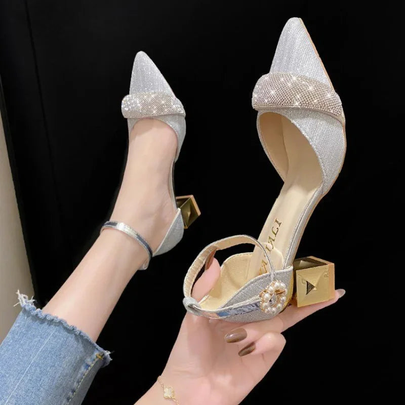 Thick Heel Women's Sandals Outdoor 2025 Trend The Best Low Price Shoe On Sale Chic and Elegant Summer Offers Luxury Ladies Shoes