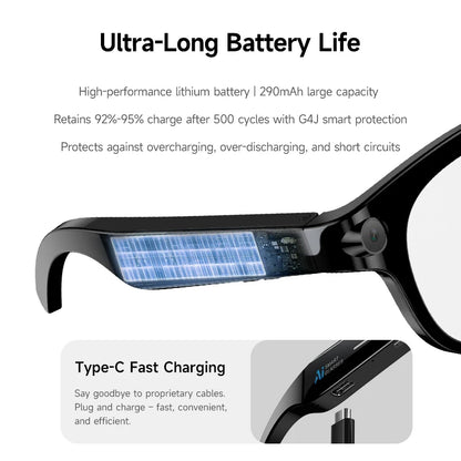 2026 AI Smart Glasses AI Translation Sunglasses Bluetooth Calling Music Player Camera Control Anti-blue Light Glasses  Men Women