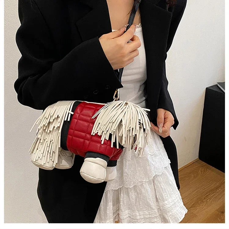 Unique Designer Purse and Handbags for Women Leather Shoulder Bag High Quality 3D Dog Shape Wedding Evening Clutch Bag Party Bag