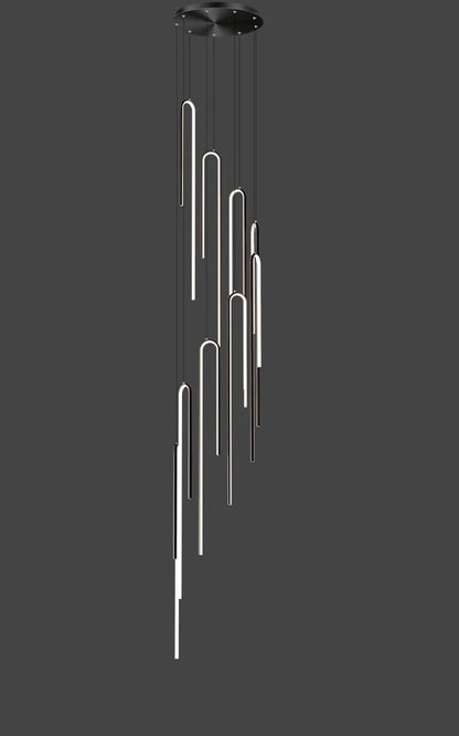 Modern ring stairs led lights pendant light lamps for living room led Chandeliers for dining room hanging light indoor lighting