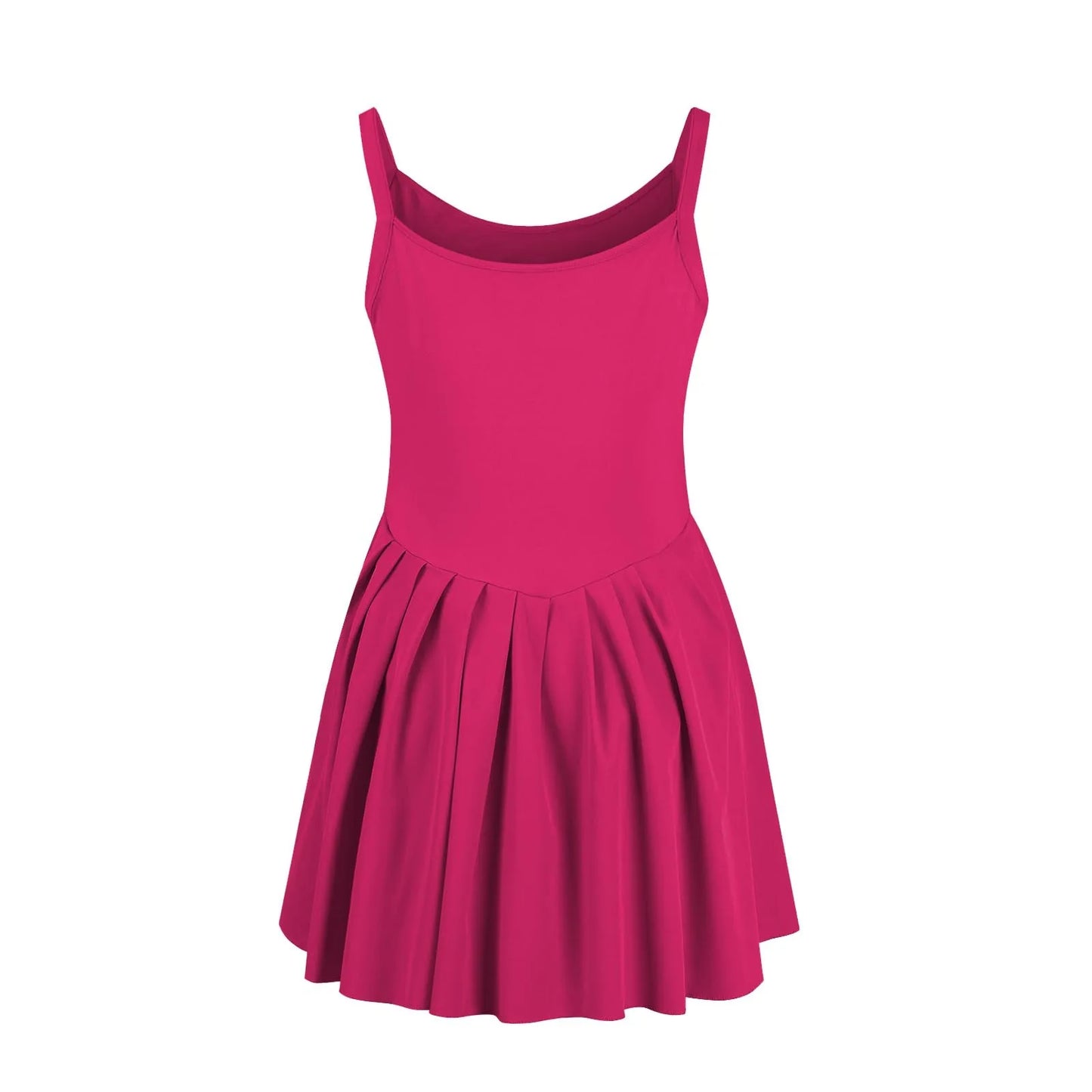 Women Tennis Dress One-Pieces Slim Fit Soft Sports Sets Golf Badminton Skirts Back Cross Tracksuits With Chest Pads Yoga Suits