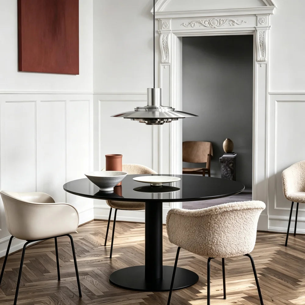 UFO shape Pendant Light Silver Aluminum Multi-level Chandelier Creative Dining Table Bar Desk Lamp Home Decorative Lights