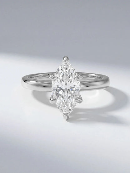 Moonla 925 Sterling Silver Classic 1-3 Carats Marquise Zircon Ring For Women Engagement Party Luxury High Quality Fine Jewelry