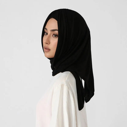 New Triangle Jersey Hijab Scarf For Women Muslim Shawls Headscarf Wraps Solid Color Scarves Head Wrap Islamic Turban Headband