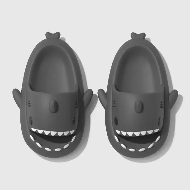 Men Shark Slippers Summer Women Slides Home Bathroom Flip Flops Couples Soft Anti-Skid Shoes Adults Outdoor Cute Beach Sandals