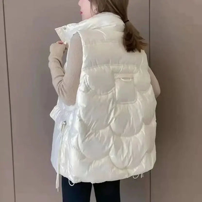 Down Waistcoat Woman Half Quilted Loose Short Winter Clothing Puffer Vest for Women Casual New Outerwear Insulated Coats on Sale