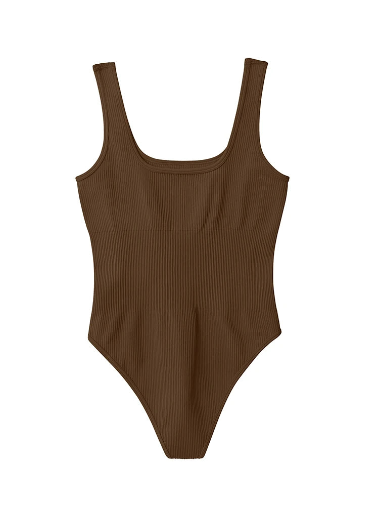 New Trend Solid Color Women's Bodysuit Sexy Sleeveless Tank Top Body Shaping Clothing Yoga Gym Workout One Piece Bodysuit