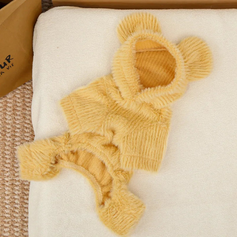 Warm Dog Clothes Winter Plush Hooded Clothing Jumpsuit Tracksuit For Small Medium Dogs Chihuahua York Puppy Overalls Bodysuit XS